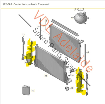 5G0121284    VW Golf MK7 Gti Pair of Front Radiator Air Guides 5G0121283AC 5G0121284B