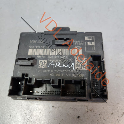 5Q0959593B    VW Golf GTi R Mk7 Front Drivers Door Control Module Unit RHD 5Q0959593B