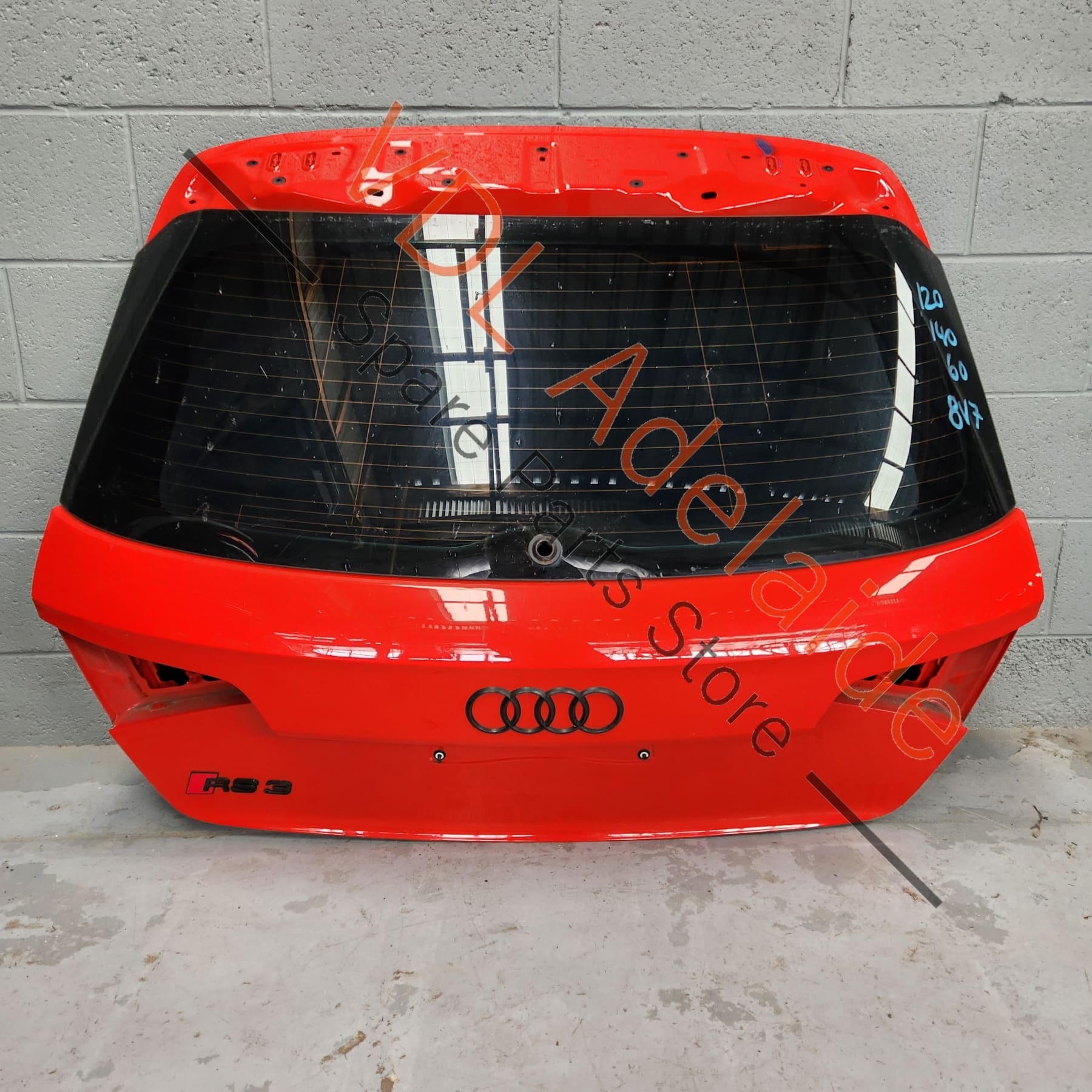 8V4827025D 8V4845501NVB   Audi S3 8V Sportback 2014-20 Rear Hatch Lid Boot Panel Y6Y6 Y6 / Y3T Catalunya Red Metallic