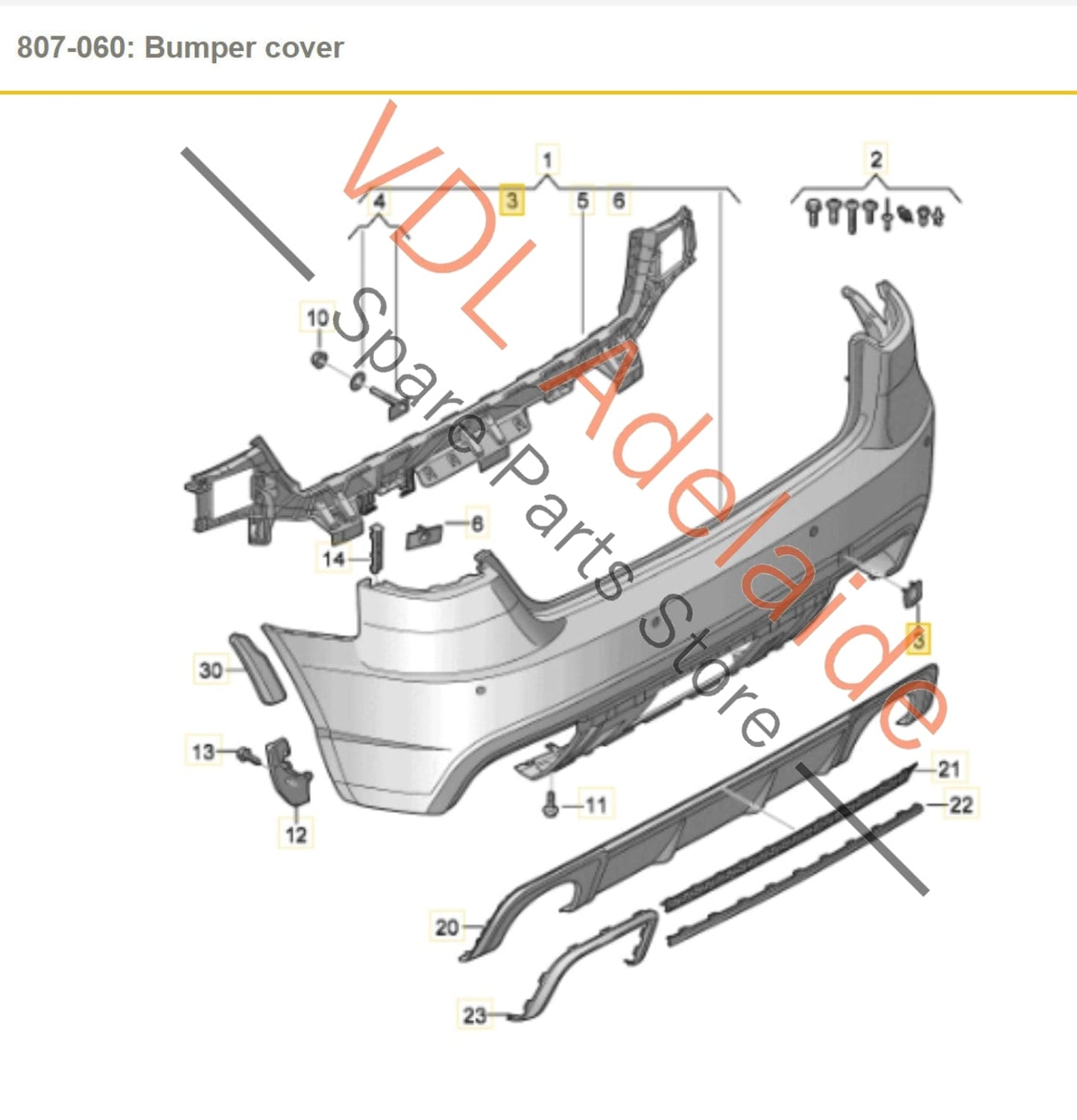 8V4807441C    Audi RS3 8V Rear Bumper Tow Hook Cover 8V4807441C Y6Y6 Y6 / Y3T Catalunya Red Metallic