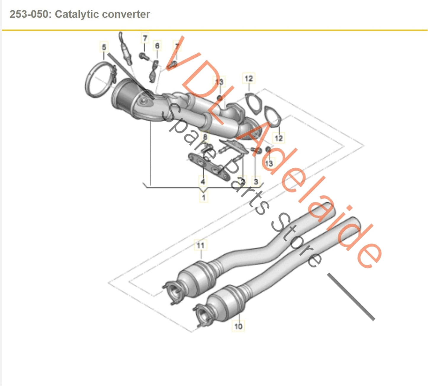 8V0254503X 8V0254502X   Audi RS3 8V Exhaust Catalytic Converter Set Left & Right Pair 8V0254503X 8V0254502X