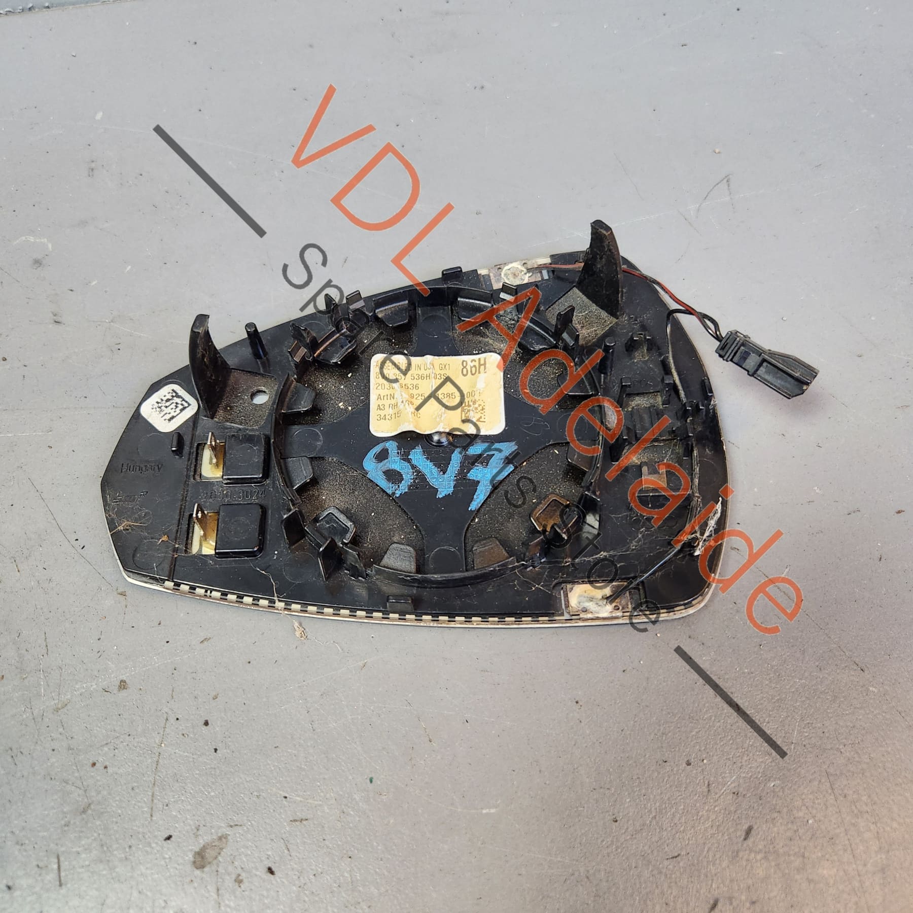 8V0857536H    Audi A3 S3 RS3 8V Right Side Mirror Glass Automatic Anti-Dazzle 8V0857536H