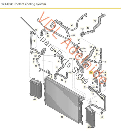 8V0121397A    Audi RS3 8V Coolant Hose Pipe 8V0121397A