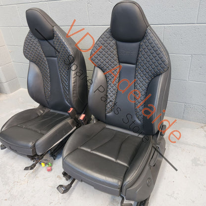     Audi RS3 8V Pair of Front Diamond Pattern Vented Leather Sport Seats