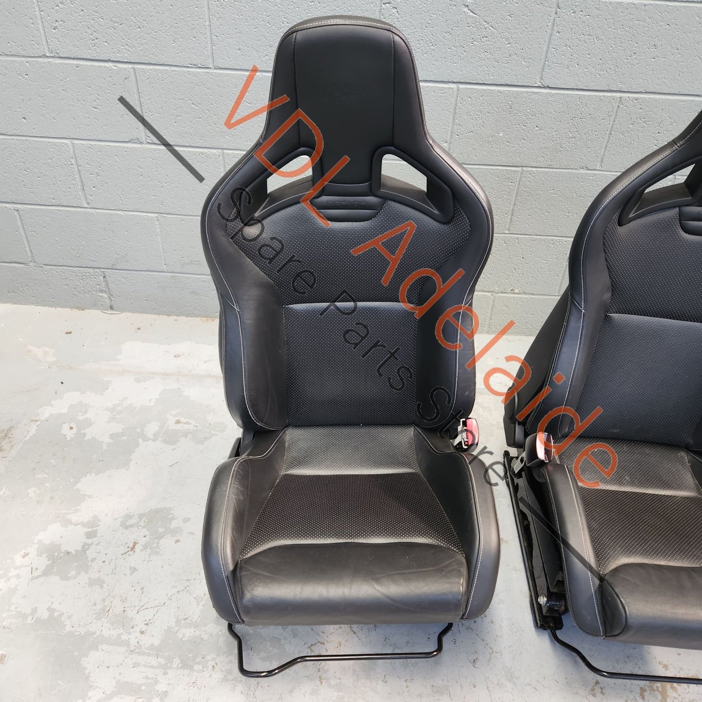  Renault Megane MK3 III Black Leather Recaro Seat Set RS250 RS265 RS275