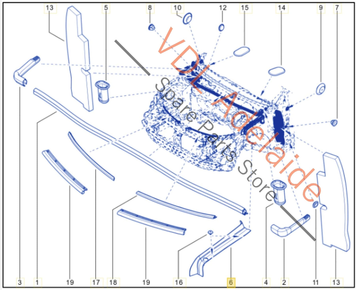 638219570R Renault Megane 3 Under Bonnet Engine Bay Trim Gasket Seal for LHS 638219570R