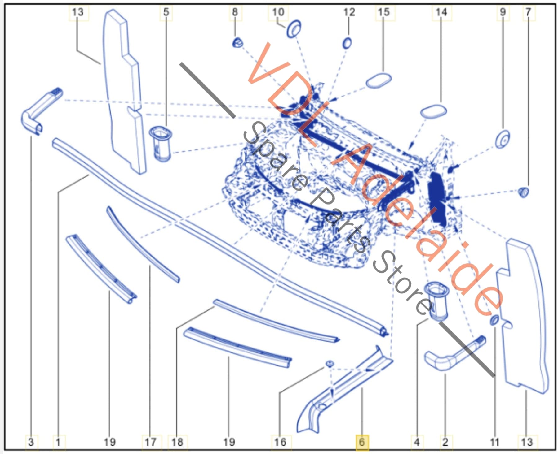 638219570R Renault Megane 3 Under Bonnet Engine Bay Trim Gasket Seal for LHS 638219570R