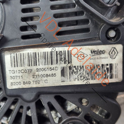 8200849752C   Renault Alternator 12A Valeo 8200849752C