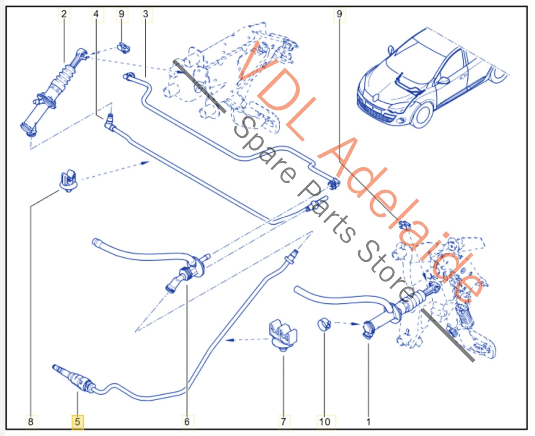 308512183R   Renault Megane Clio Captur Hydraulic Clutch Pipe 308512183R