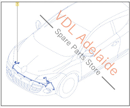 240127923R   Renault Megane RS250 RS265 RS275 Front Bumper Parking Sensor Wiring Harness Cable Loom 240127923R