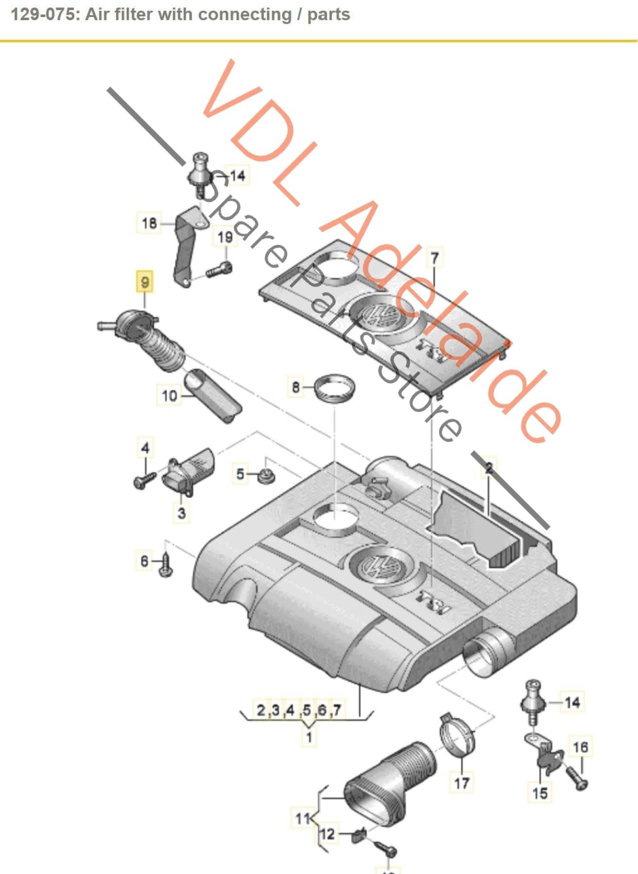 06F129627H 1K0145693B  VW Golf R MK6 Air Filter Intake Pipe Hose 06F129627H & 1K0145693B for CDLC Engine w K04