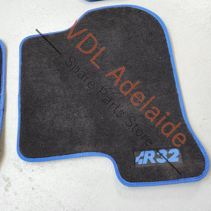     VW Golf MK5 R32 Interior Carpet Floor Mats Blue Stitch (non-genuine)