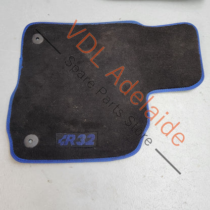     VW Golf MK5 R32 Interior Carpet Floor Mats Blue Stitch (non-genuine)