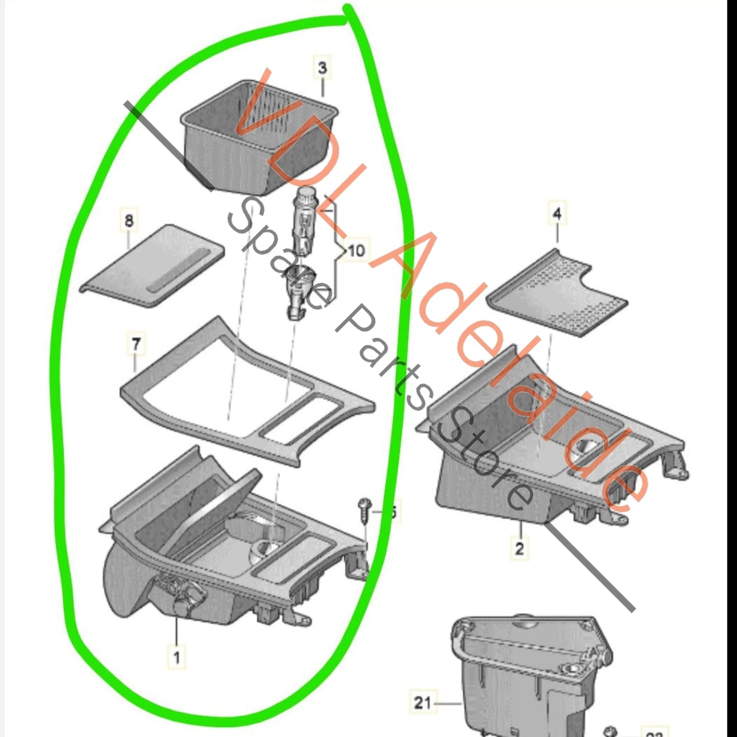 1K0863487B8B4 1K0857351B8B4 1K0857961A9B9  VW Golf MK5 R32 Ashtray Console Flip Open Cabinet in Engine Spin 1K0863487B 8B4 1K0857351B 8B4 1K0857961A 9B9