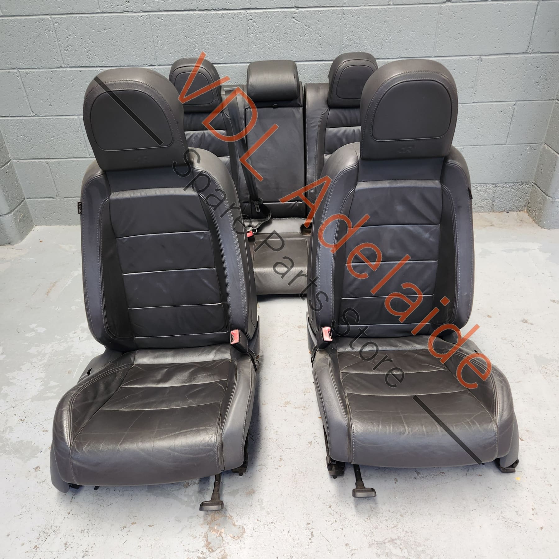 VW Golf R32 MK5 FRONT PAIR of Leather Sport Seats Interior Trim w/Heat ...