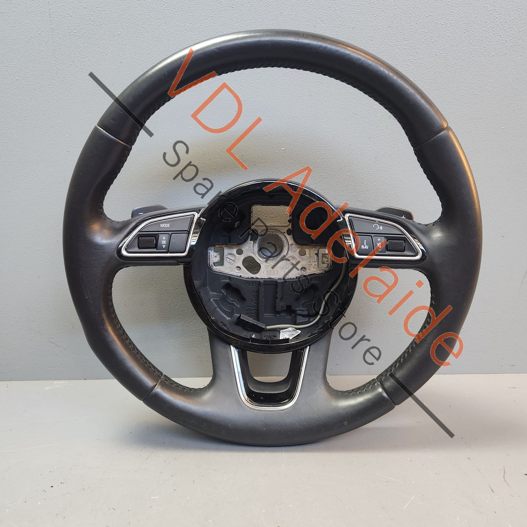 4L0419091AQCJM 4L0951523DXHA   Audi Q7 S-Line 3x Spoke Steering Wheel Black Leather 4L0419091AQ 4L0951523D XHA