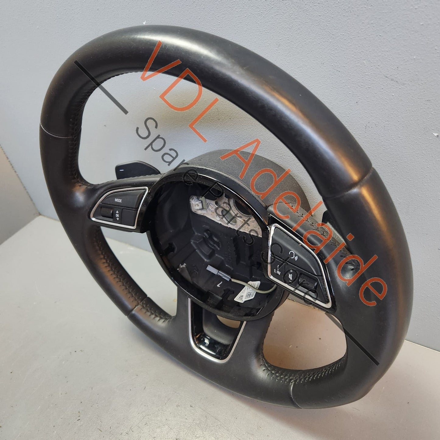 4L0419091AQCJM 4L0951523DXHA   Audi Q7 S-Line 3x Spoke Steering Wheel Black Leather 4L0419091AQ 4L0951523D XHA