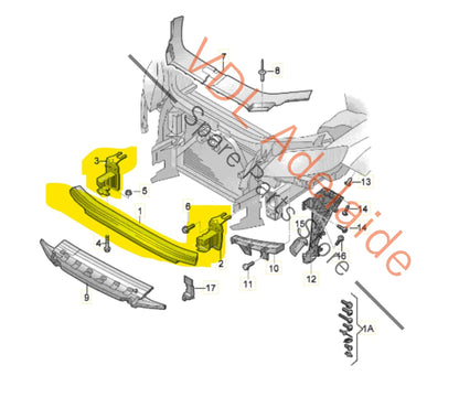 4L0807113A 4L0807134C 4L0807133A  Audi Q7 4L Front Bumper Reo Reinforcement Crash Bar 4L0807113A 4L0807133A 4L0807134C