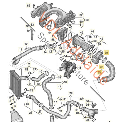 4L0145972A    Audi Q7 3.0 V6 TDI Air Intake Hose 4L0145972A