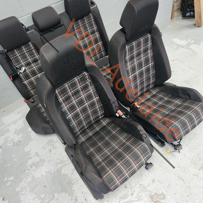     VW Golf MK6 Gti Sport Seat Set Tartan Fabric Cloth All manual adjustment