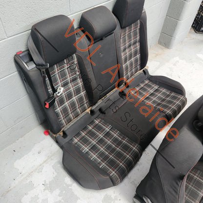     VW Golf MK6 Gti Sport Seat Set Tartan Fabric Cloth All manual adjustment