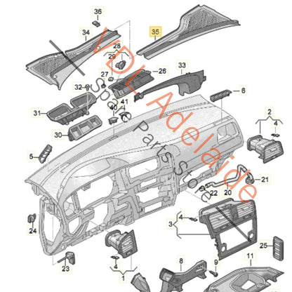 5G2819404B 5G2819404A   VW Golf MK7 Right Side Windscreen Wiper Cover Panel Trim 5G2819404A 9B9 5G2819404B