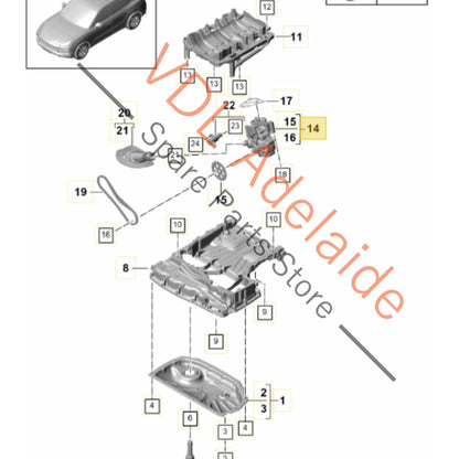 PAB115103 9A711510330 06M115103Q  Porsche Cayenne Macan Panamera 2.9 3.0 Engine Oil Pump PAB115103 9A711510330 06M115103Q