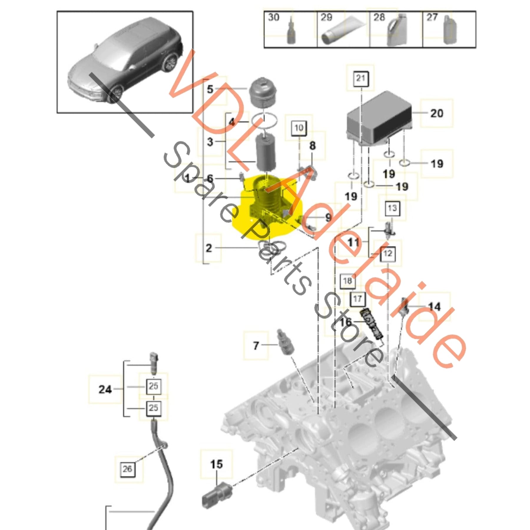 PAB115401 PAC115401 9A711540100 06M115401F Porsche Cayenne 2.9L Oil Filter Housing suit DCAB DCBE PAB115401