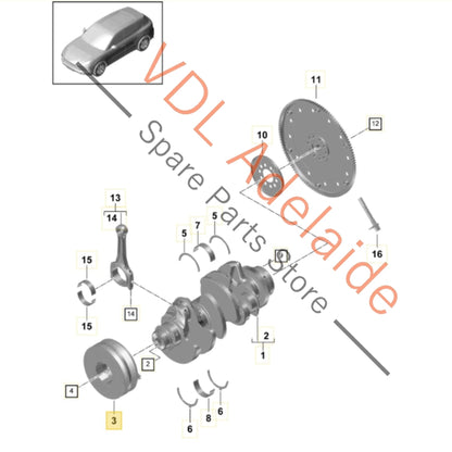 
9A710525110    Genuine Audi Porsche VW Crankshaft Pulley Vibration Damper 9A710525110