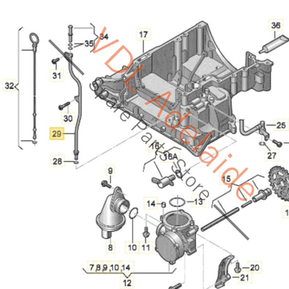 059115630AH  Audi Q7 Touareg Engine Oil Dipstick Tube 059115630AH for CRCA engine