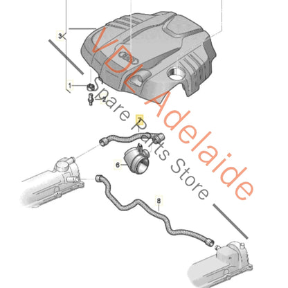 059103221AL  Audi VW 3.0 TDI Oil PCV Vent Hose Pipe 059103221AL