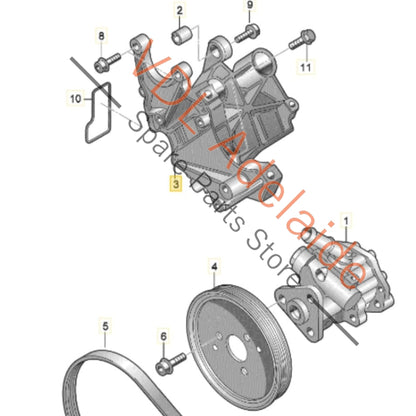 059145167AM  VW Audi V6 Tdi 3.0 Alloy Engine Bracket for Power Steering Vane Pump 059145167AM