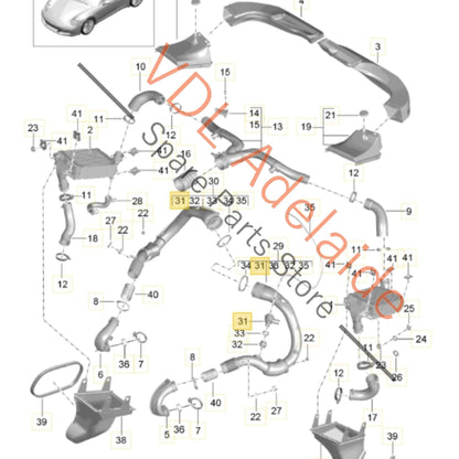 9A111033770 06A145710P   Porsche 911 Cut Off Diverter Valve 9A111033770