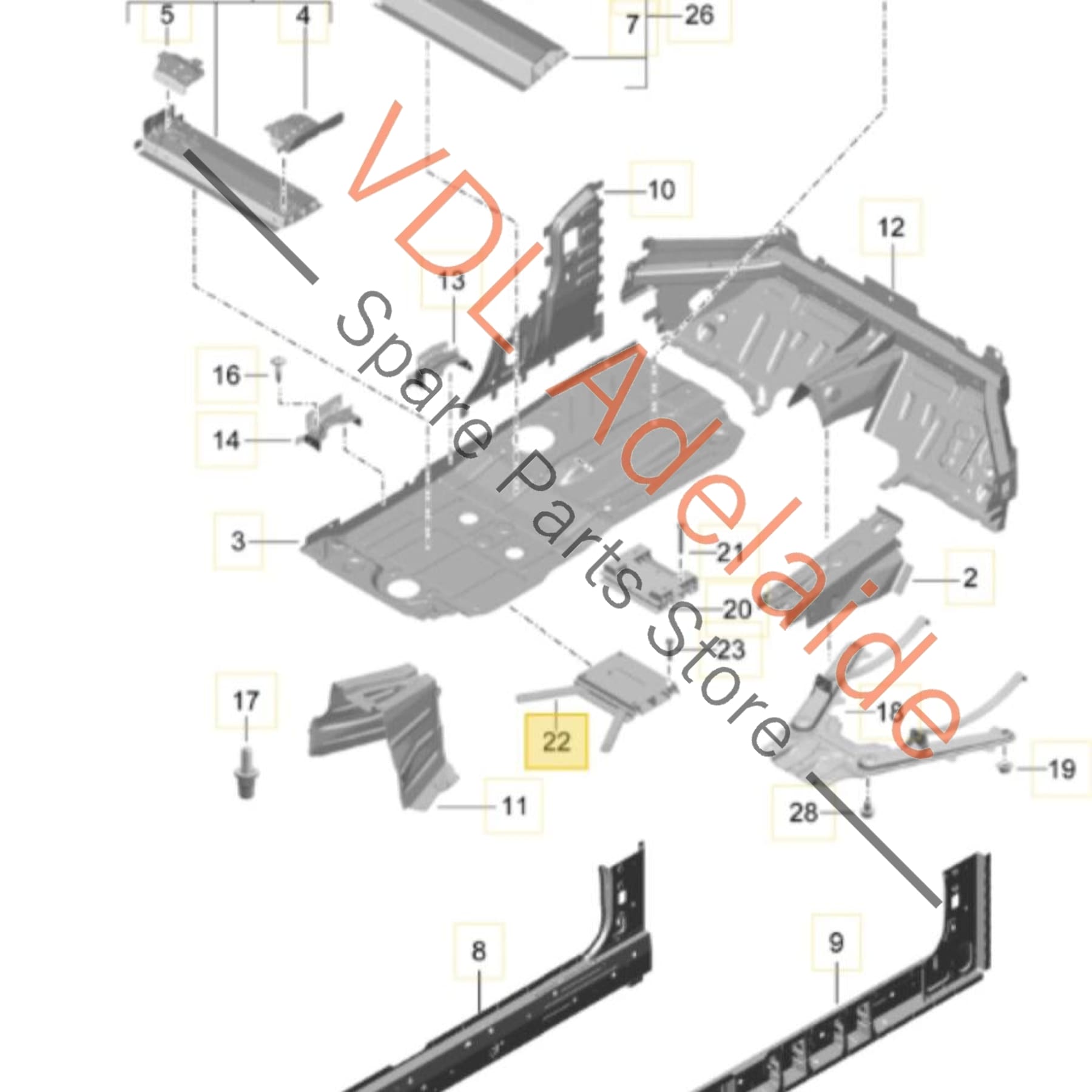 
99150433300    Porsche 911 Transmission Carrier Bracket Tunnel Reinforcement Aluminium Brace 99150433300