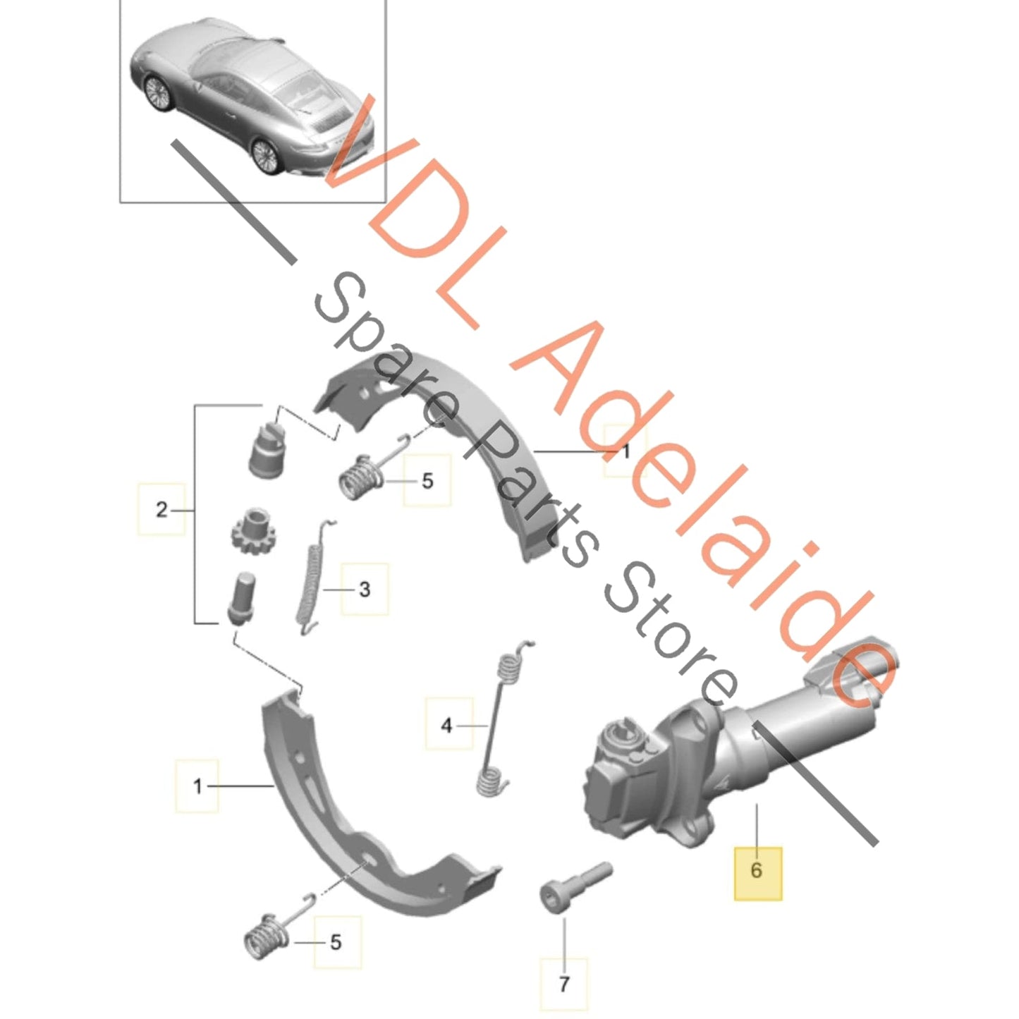 298609403    Porsche 911 Left LHS Rear Electric Park Brake Servomotor Motor 298609403