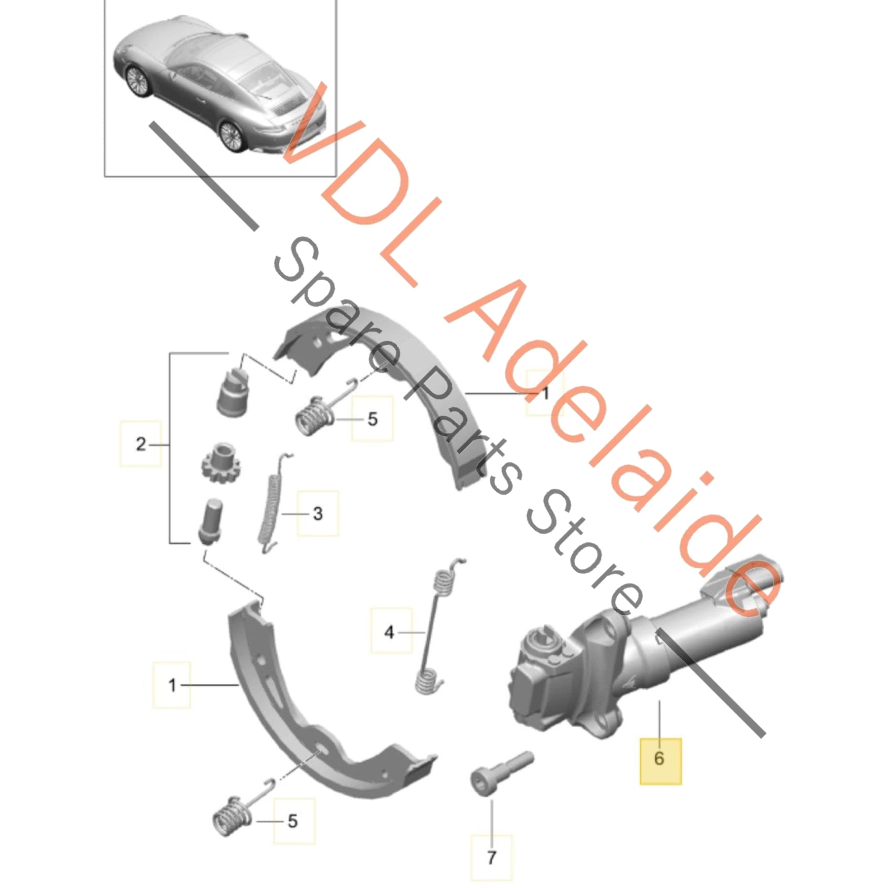 298609403    Porsche 911 Left LHS Rear Electric Park Brake Servomotor Motor 298609403