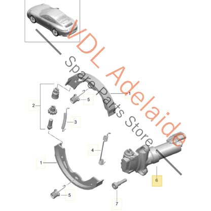 298609403    Porsche 911 Left LHS Rear Electric Park Brake Servomotor Motor 298609403