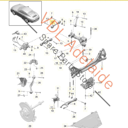 9P1501529 99133104520 99133124503  Porsche 911 Rear Upper Track Rod Control Arm Suspension 9P1501529 99133104520