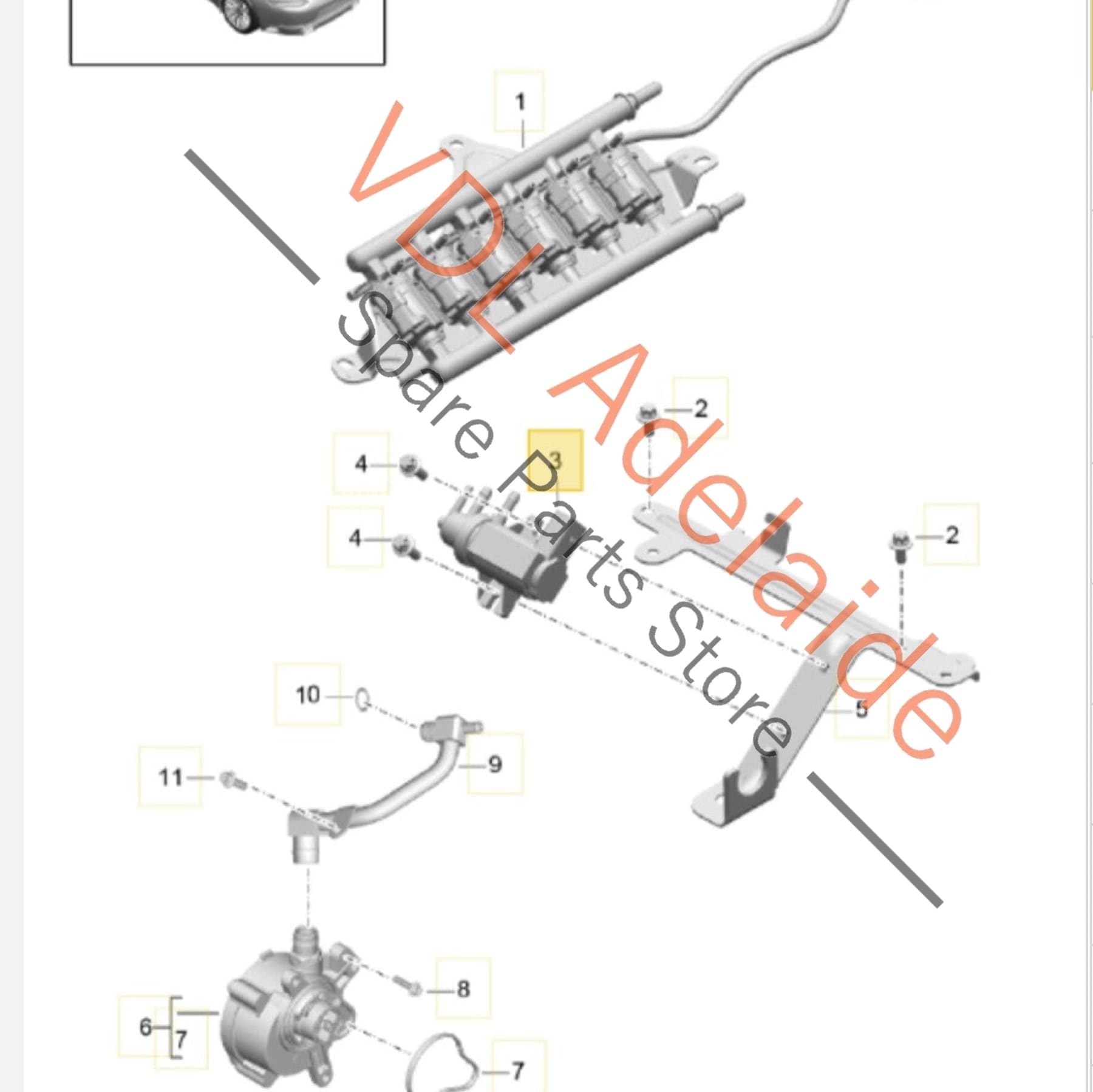 9A790662700 PAB906627A 1K0906627A  Porsche 911 Vacuum Pressure Converter with Hoses 9A790662700 PAB906627A 1K0906627A