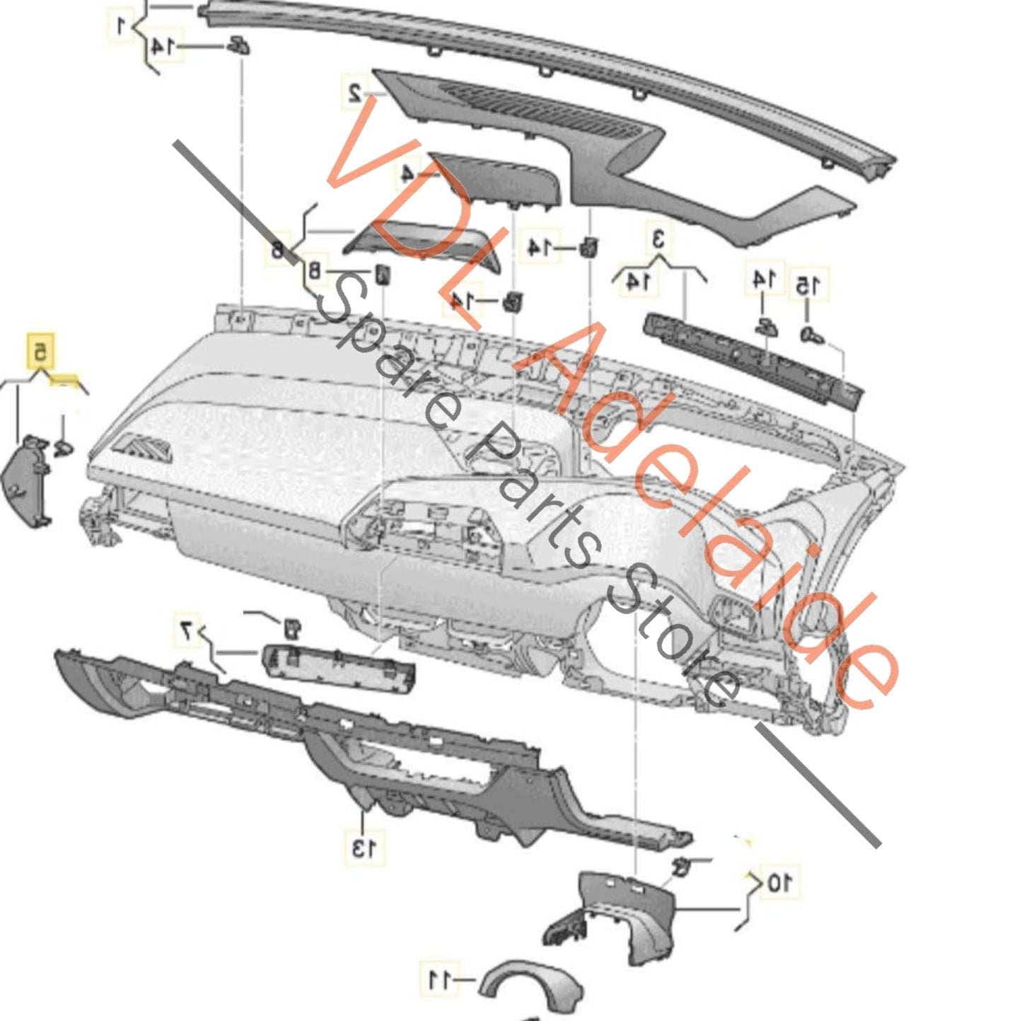 10F857035A82V     Cupra Born K11 Interior Left Side Dashboard End Trim Cap Cover 10F857035A 82V for RHD models