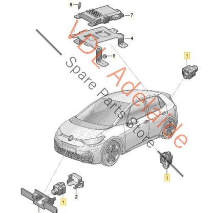 5WA980546D     GENUINE VW Audi Cupra Vehicle Surround Reverse Parking Camera Front Side Rear 5WA980546D