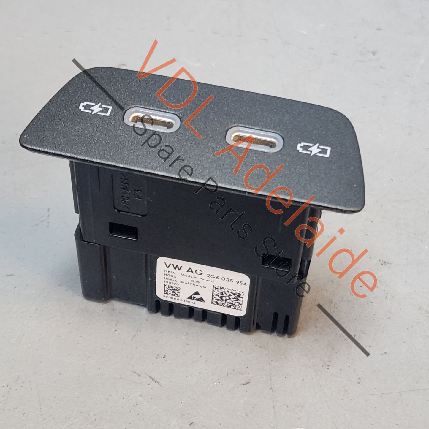 2G6035954     VW Audi Cupra USB C USBC Port Jack Socket 2G6035954