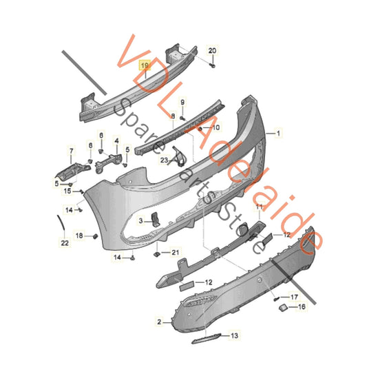 10A807305     Cupra Born K11 Rear Bumper Reinforcement Bar 10A807305