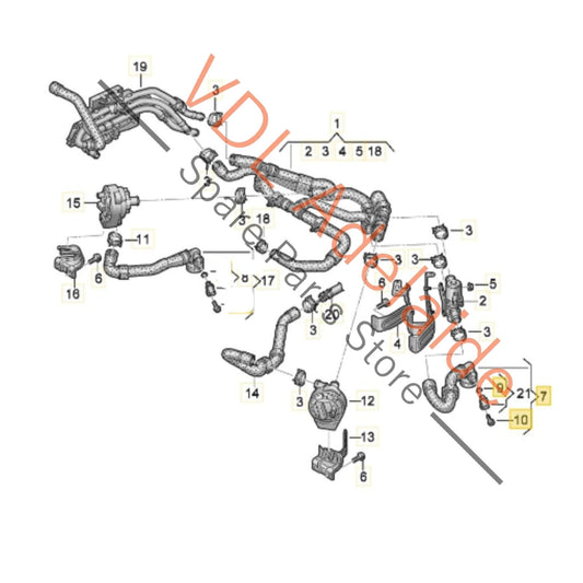 1EA121054D     Cupra Born K11 Coolant Pipe Hose 1EA121054D