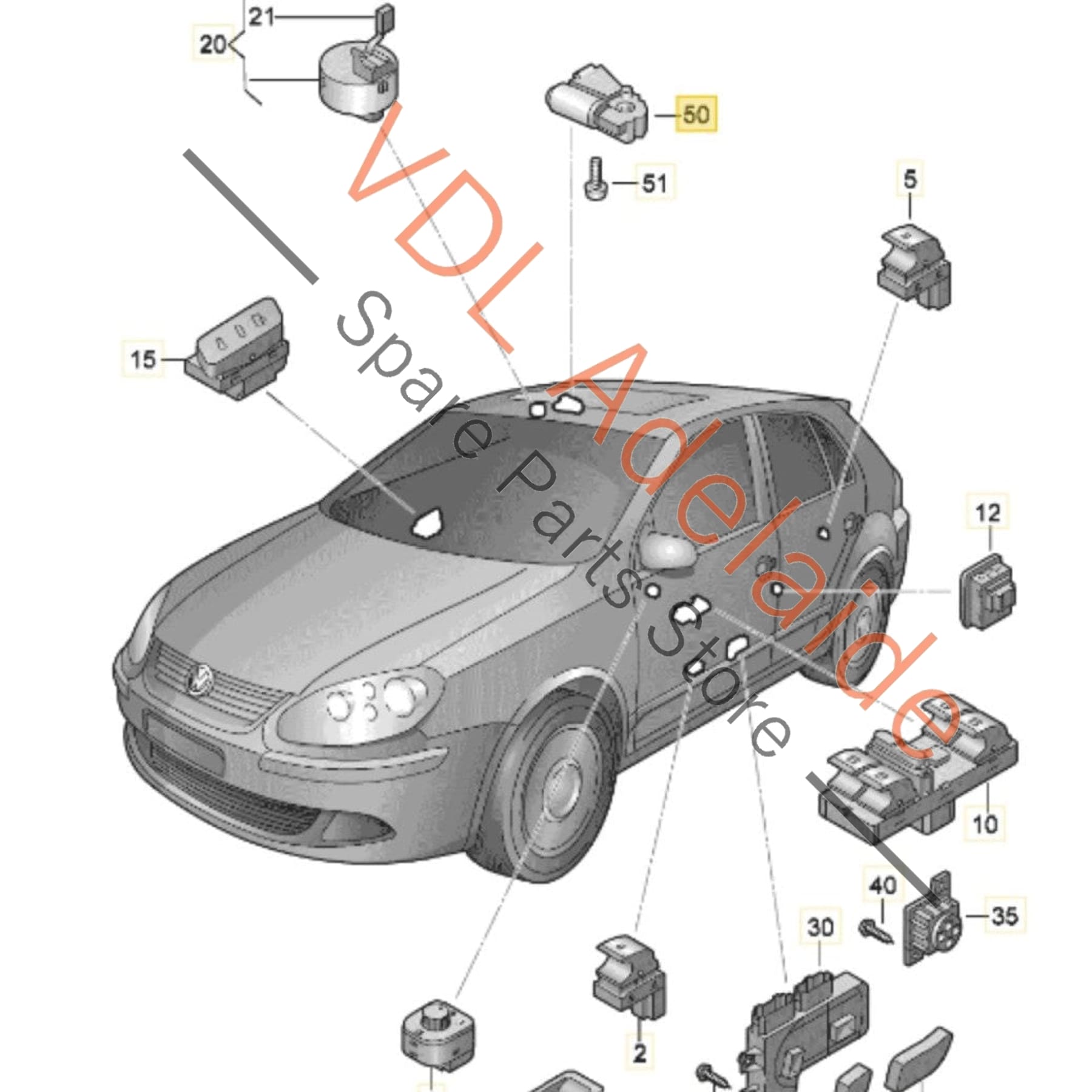 1K0959591    VW Golf Passat Tiguan Sliding Glass Sunroof Roof Motor 1K0959591