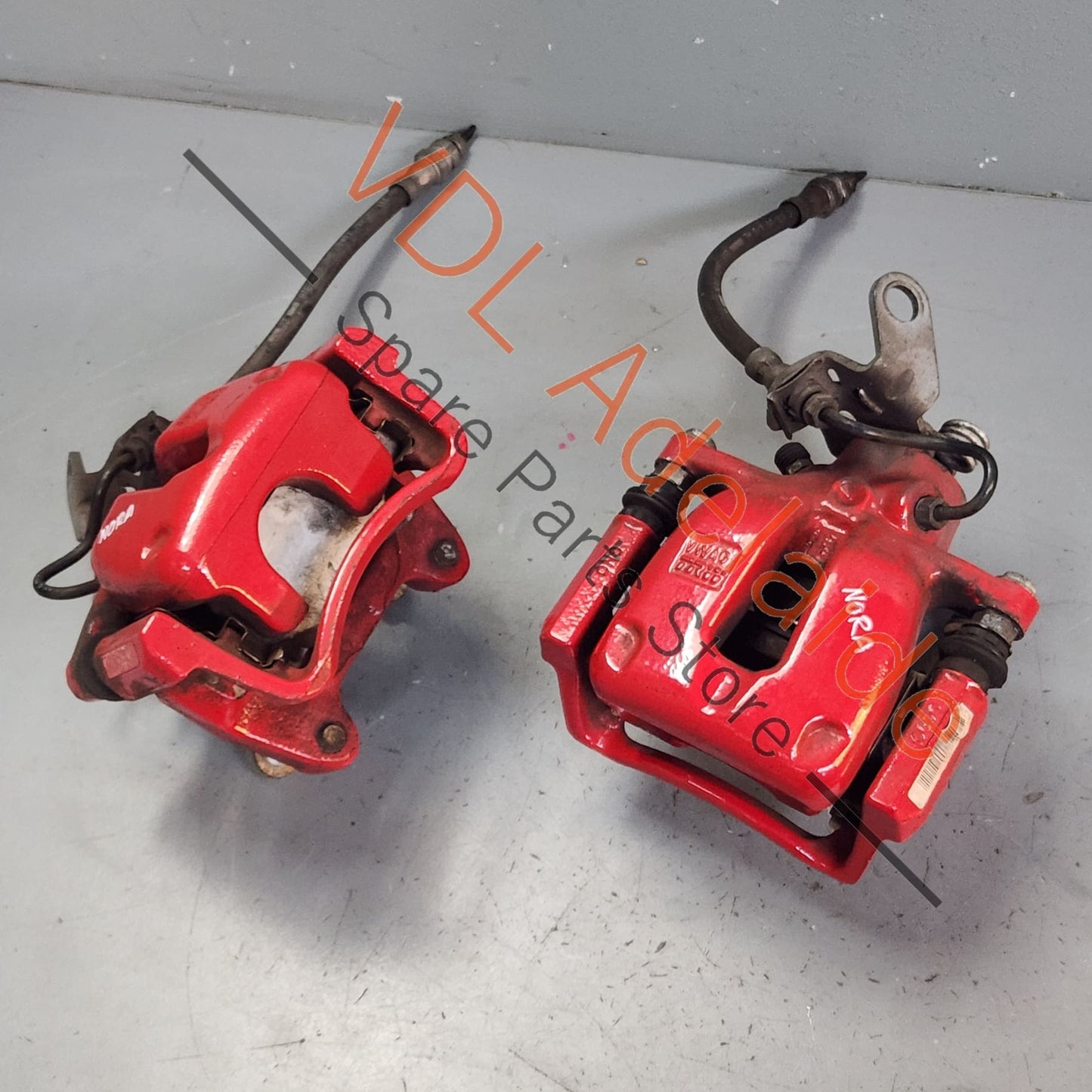 1K0615423P 1K0615424P   VW Golf Gti MK6 Rear Brake Caliper Set Tornado Red Suit Rotor 282mm x 12mm 1K0615423P 1K0615424P