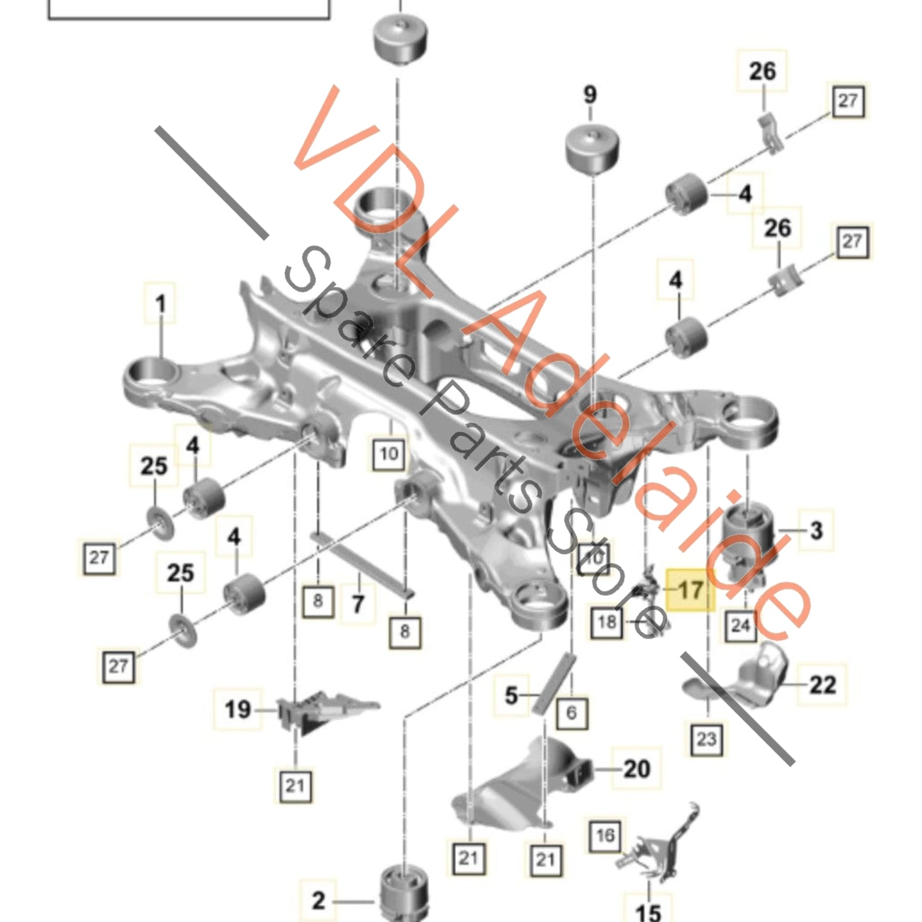 971616571    Porsche Panamera 971 Rear Left Suspension Level Sensor 971616571