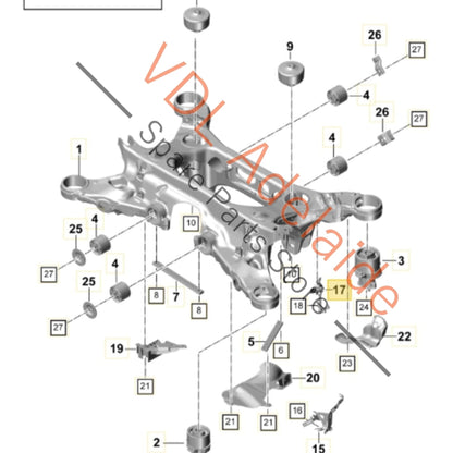 971616571    Porsche Panamera 971 Rear Left Suspension Level Sensor 971616571