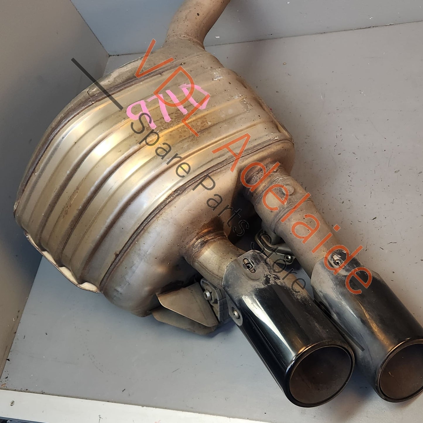 9A725382440 971253608JY 9A725382445  Porsche Panamera 971 Sport Rear Muffler RHS with Tips 971253608JY 9A725382440 9A725382445