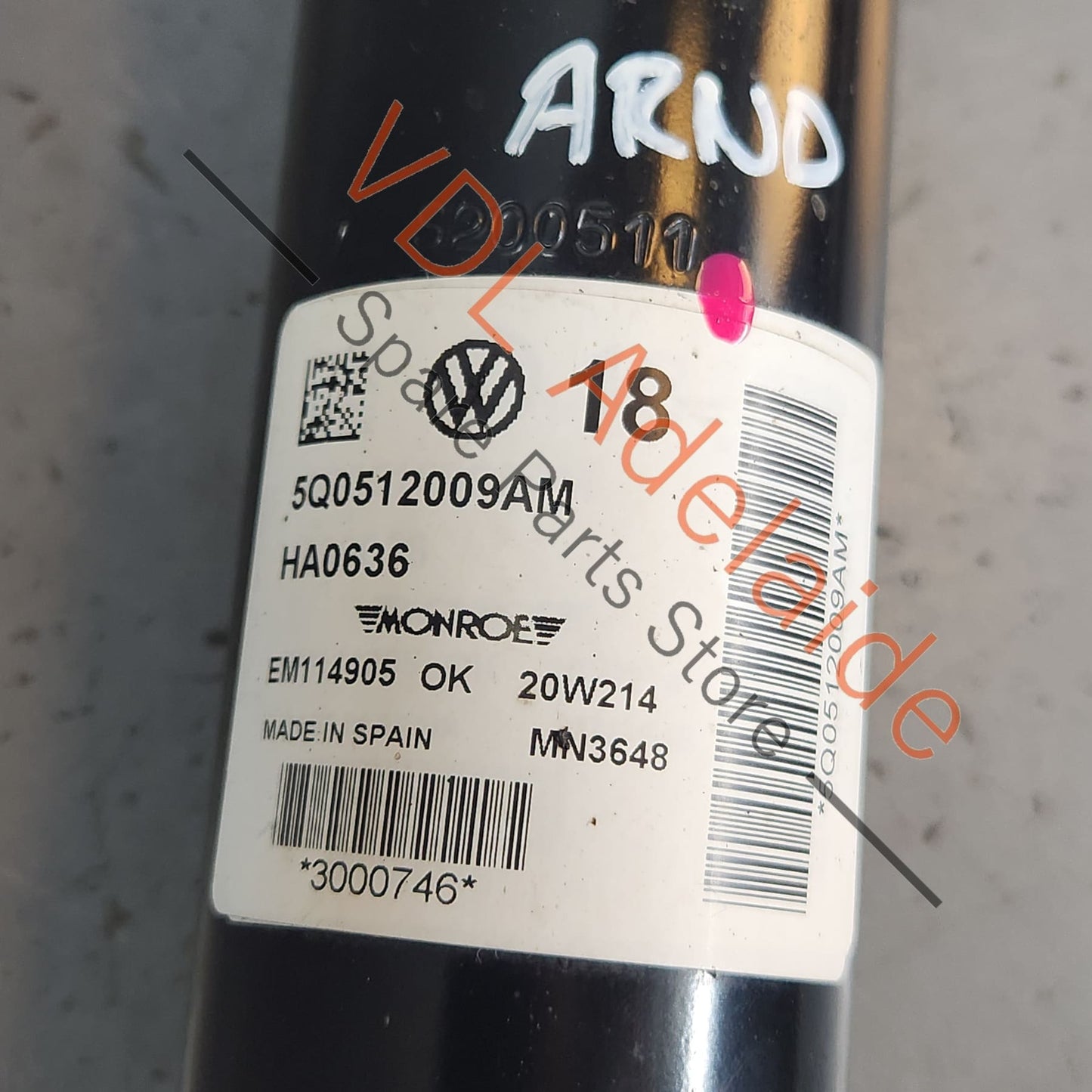 5Q0512009AM    VW Golf R Rear DCC Active Electronic Shock Absorber 5Q0513045AM